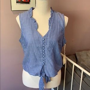 Blue striped blouse